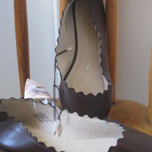 New!  Dark Brown Nicole Miller Flats, Sz. 6.5